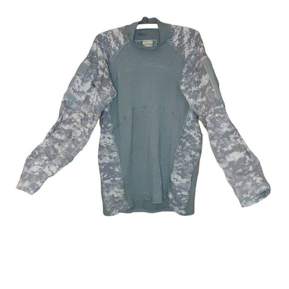 Massif Men’s Camo Flame Resistant Long Sleeve Army Combat Shirt Green XL - Picture 1 of 15
